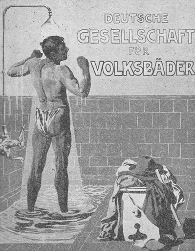 Historisches Plakat der Deutschen Gesellschaft für Volksbäder